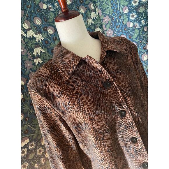 Vintage snake print light jacket, size M - Picture 3 of 7